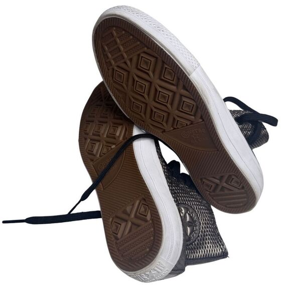 Converse Women's Chuck Taylor II All Star Hi-Perf Metallic Leather Sneakers Sz 9 - Picture 4 of 9